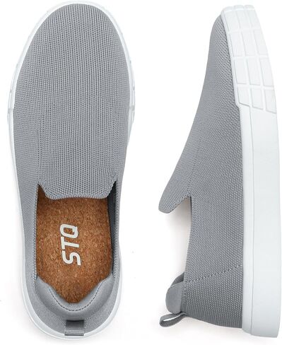STQ Womens Wide Toe Box Barefoot Shoes Knit Casual Slip on Shoes for Summer in Saudi Arabia