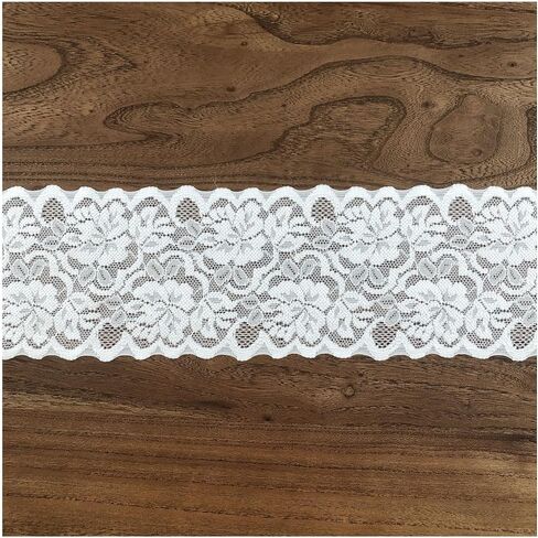 3 inch lace Trim, 5 Yards Long Black lace Ribbon with Good Elasticity of 1:2, Floral lace Design for Bridal Party, Halloween Party, hairbow Knot, DIY Jeans Sewing, and Home Decor in Kuwait