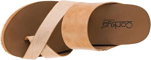 Corkys Footwear Women's Bashful 2.5 inch Wedge - Features a Strappy Upper, Slip-in Design, Comfortable EVA Insoles, a Studded Outsole, and a Toe Wrap in Kuwait