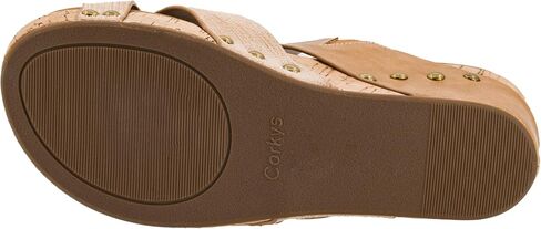 Corkys Footwear Women's Bashful 2.5 inch Wedge - Features a Strappy Upper, Slip-in Design, Comfortable EVA Insoles, a Studded Outsole, and a Toe Wrap in Kuwait
