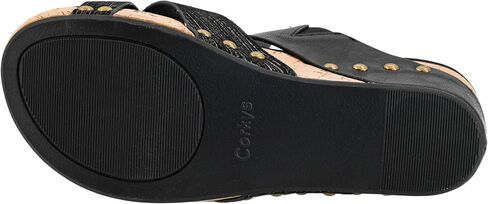 Corkys Footwear Women's Bashful 2.5 inch Wedge - Features a Strappy Upper, Slip-in Design, Comfortable EVA Insoles, a Studded Outsole, and a Toe Wrap in Kuwait