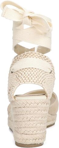 Women’s Platform Wedges Espadrilles, 3" Wedge, Soft Ankle-Tie Strap, Closed Toe, Classic Summer Sandals in Kuwait