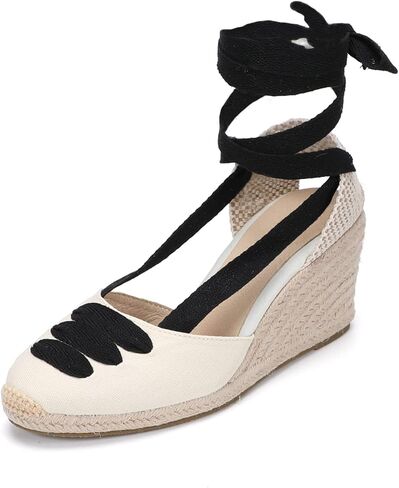 منصة النساء الأوتاد الإسبادرييلز ، 3 بوصات ، حزام ناعم في الكاحل ، أخمص القدمين المغلق ، صندل صيفي كلاسيكي in Kuwait