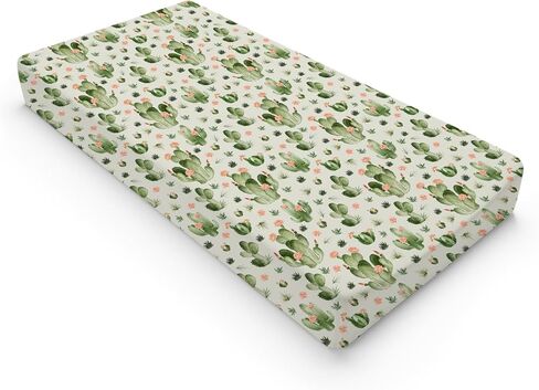 Desert Cactus Floral Diaper Baby Changing Pad Covers for Boy Girl 32''x16'' Watercolor Cactus Southwest Plants Fitted Change Table Mats Vintage Cactus Flowers Soft Breathable Cradle & Bassinet Sheets in Saudi Arabia