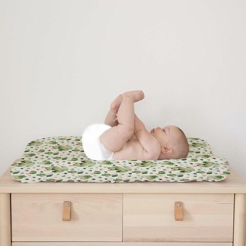 Desert Cactus Floral Diaper Baby Changing Pad Covers for Boy Girl 32''x16'' Watercolor Cactus Southwest Plants Fitted Change Table Mats Vintage Cactus Flowers Soft Breathable Cradle & Bassinet Sheets in Saudi Arabia