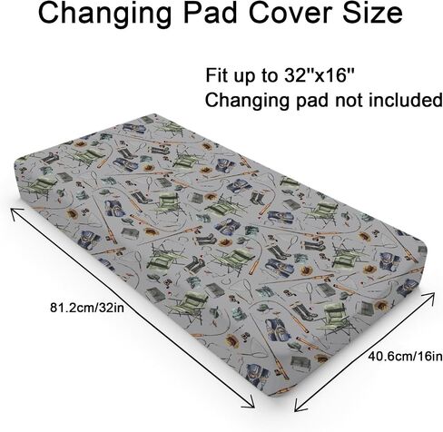 Fishing Changing Pad Covers for Boys Fishing Lovers Gift Baby Diaper Changing Table Sheets Ultra Soft Breathable Stretchy Changing Table Covers Fishing Nursery Bedding Change Table Mat 32''x16'' in Saudi Arabia