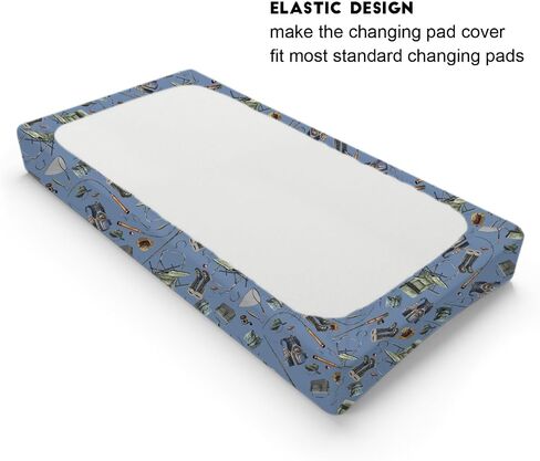 Fishing Changing Pad Covers for Boys Fishing Lovers Gift Baby Diaper Changing Table Sheets Ultra Soft Breathable Stretchy Changing Table Covers Fishing Nursery Bedding Change Table Mat 32''x16'' in Saudi Arabia