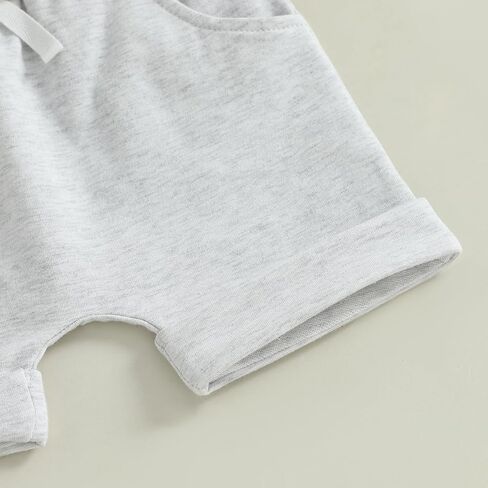 Wztyyds Toddler طفلة طفلة ملابس صيفية رسالة قلب مطرزة تي شيرت القميص القميص القصيرة الصلبة 2 قطعة الزي in Saudi Arabia