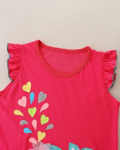 Akyzic Toddler Girl Causal Outfits Summer Short Sets Cartoon Cotton Top and Shorts Clothing Set in Kuwait
