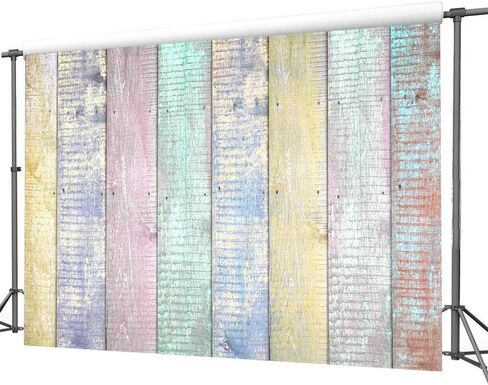 LYWYGG 7x5ft Colorful Rustic Wood Fence Wall Texture Easter Photography Backdrops Paint Child Baby Shower Birthday Party Background CP-146 in Saudi Arabia