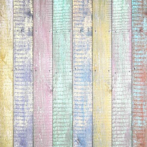 LYWYGG 7x5ft Colorful Rustic Wood Fence Wall Texture Easter Photography Backdrops Paint Child Baby Shower Birthday Party Background CP-146 in Saudi Arabia