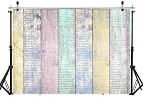 LYWYGG 7x5ft Colorful Rustic Wood Fence Wall Texture Easter Photography Backdrops Paint Child Baby Shower Birthday Party Background CP-146 in Saudi Arabia