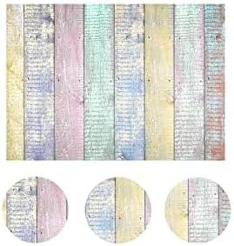 LYWYGG 7x5ft Colorful Rustic Wood Fence Wall Texture Easter Photography Backdrops Paint Child Baby Shower Birthday Party Background CP-146 in Saudi Arabia