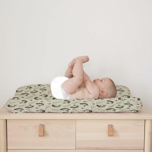 Vintage Bass Fishing Baby Changing Pad Covers for Boy Girl 32''x16'' Lake Fish Fitted Diaper Change Table Pad Sheets Neutral Fishing Lovers Gift Comfort Soft Breathable Baby Changing Table Mats in Saudi Arabia