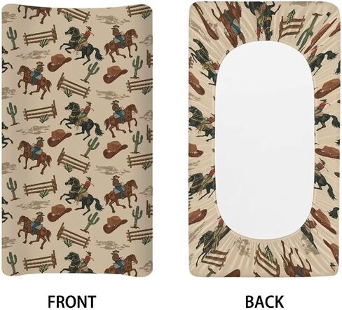 Brown Wild Cow Print Changing Pad Cover Baby Nursery Diaper Changing Pad Sheets Soft Breathable Wipeable Diaper Pad Covers for Changing Table 32"x16" in Kuwait