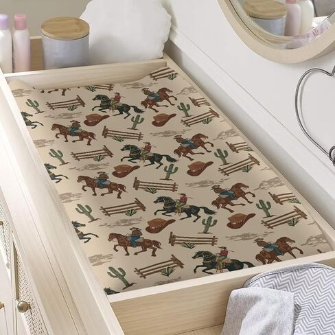 Brown Wild Cow Print Changing Pad Cover Baby Nursery Diaper Changing Pad Sheets Soft Breathable Wipeable Diaper Pad Covers for Changing Table 32"x16" in Kuwait
