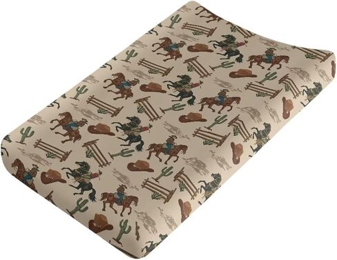 Brown Wild Cow Print Changing Pad Cover Baby Nursery Diaper Changing Pad Sheets Soft Breathable Wipeable Diaper Pad Covers for Changing Table 32"x16" in Kuwait