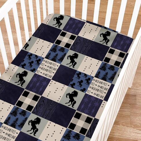 Vintage Deer Hunting Fitted Baby Crib Sheet for Boys 52"x28" Turkey Hunting Crib Mattress Cover Wild Animals Hunter Soft BAB Sheet for Standard Crib and Toddler Mattresses in Saudi Arabia
