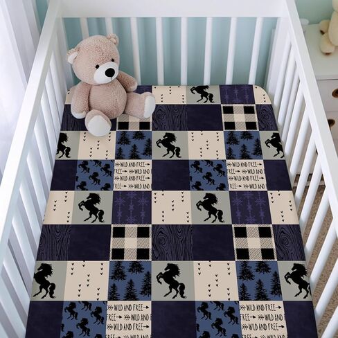 Vintage Deer Hunting Fitted Baby Crib Sheet for Boys 52"x28" Turkey Hunting Crib Mattress Cover Wild Animals Hunter Soft BAB Sheet for Standard Crib and Toddler Mattresses in Saudi Arabia