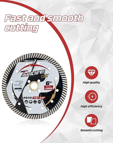 6" Granite Turbo Diamond Blades Dry Cutting for Granite Marble and Other Hard Stone in Saudi Arabia