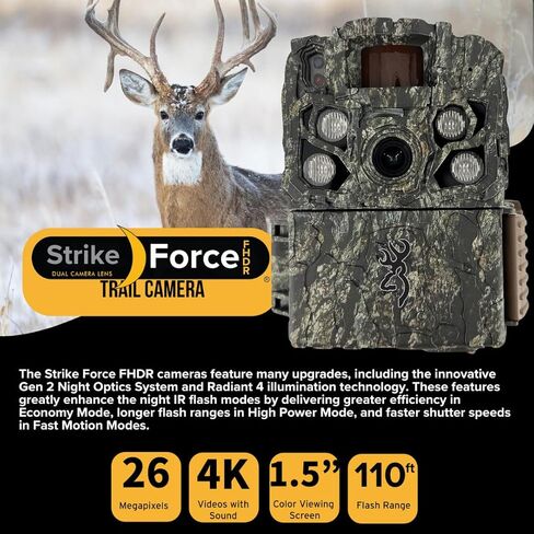 Browning Trail Cameras Strike Force FHDR with Gen 2 Night Optics System Bundle with 32GB Memory Card and All-in-One High-Speed Card Reader (3 Items) in Saudi Arabia