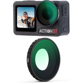 مرشح المشي CPL الاستقطاب لـ DJI Osmo Action 5 Pro/Action 4 Polarizer Filter HD Glass/Multi Coated/Aluminium Frame
