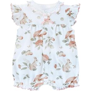 Baby Girl Romper Cute Cartoon Printed Short Sleeve One-Piece Romper Infant Summer Clothes 100% Cotton Jumpsuit