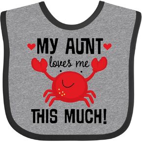 inktastic My Aunt Loves Me Nephew Baby Bib