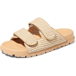 Mattiventon Raffia Sandals for Women Espadrille Summer Beach Sandals Comfortable Slip on Open Toe Flat Sandals for Causal Vacation