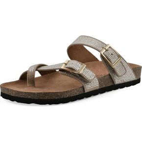 WHITE MOUNTAIN Women's Grays Signature Comfort-Molded Footbed Sandal