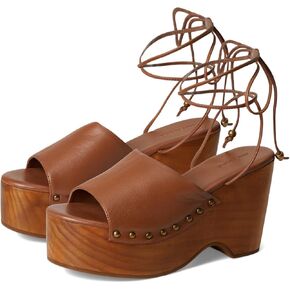 Women's Front Row Wrap Clog Trend Shoes, Luggage Suede, 9