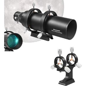 Astromania Aluminum Alloy Adjustable Laser Finder Scope Mounting Bracket - Bundle with - 60mm Compact Deluxe Finder & Guidescope Kit with 1.25" Double Helical Focuser