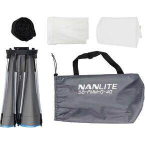 Nanlite 40cm Octagonal Softbox for FM Mount with Eggcrate Grid and Carrying Bag