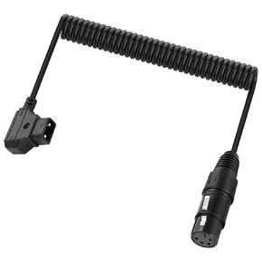 XMSJSIY D-TAP إلى XLR Power Cable D-TAP MALE إلى 4 دبوس XLR المحول الإناث سلك زنبرك لتراجع دبليو دبليو كاميرا كاميرا مراقبة إمدادات الطاقة -40 سم/1.57 بوصة
