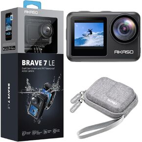 Akaso Brave 7 LE 4K30FPS 20MP كاميرا عمل WIFI وحزمة الحمل المصغرة الواقية