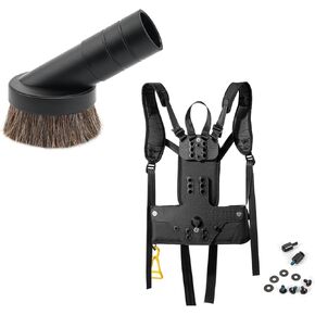 1.5" Vacuum Dust Brush Attachment & Backplate Harness System Replacement for Proteam Backpack Vacuum