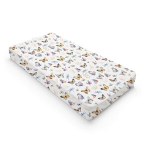 Boho Butterflies Changing Pad Cover, Soft & Breathable, 32''x16'', White, Polyester, Baby, Infant