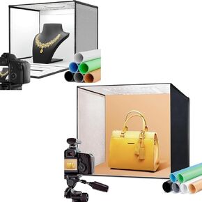 RALENO D550+D440 Pro Photo Studio Light Box, Foldable and Portable Shooting Tent Kit, Professional Light Box Photography (Stepless Dimming Light | CRI≥97 | 6 Color Backdrops) for Product Photography