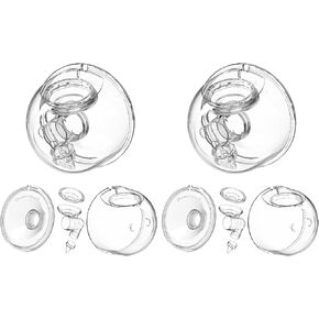 Breast Pump Parts Flange Shield 24mm Duckbill Valve Silicone Diaphragm Linker Milk Collector Cup Overall Replacement Compatible with Kmaier TSRETE Momcozy S9 S10 S12 S13 S15 S12A, 2 Packs 10 Pcs in Saudi Arabia