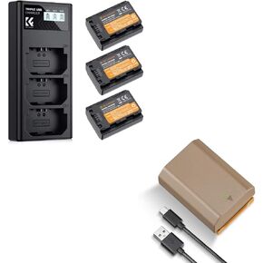 3-Pack NP-FZ100 Battery Charger Set and USB-C NP-FZ100 Battery
