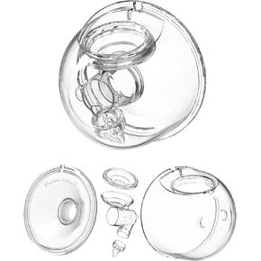 Breast Pump Parts Flange Shield 24mm Duckbill Valve Silicone Diaphragm Linker Milk Collector Cup Overall Replacement Compatible with Kmaier TSRETE Momcozy S9 S10 S12 S13 S15 S12A, 2 Packs 10 Pcs
