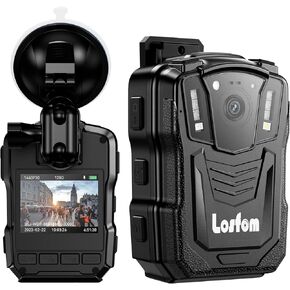 WD7 2K Body Camera, GPS 256G Body Worn Camera, Built-in 4600MAH Battery for 16H Recording, 1440P Body Mounted Camera，IP67 Waterproof Cam, Wearable Camera for Outdoor,Sport, Home(256GB)