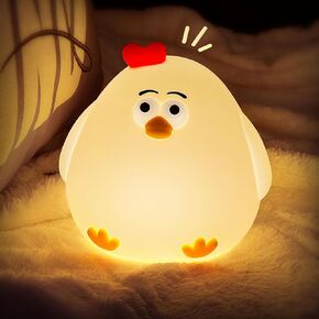 L Lohas LED NIGHT LIGHT FOR FAILD ، Silicone Chick Cleat Lamp ، 3 Level Dimmable ، 30 Minute Timer Light