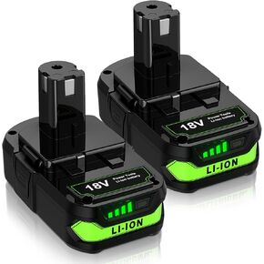 2Packs 4.0Ah Lithium Battery Replacement for Ryobi 18V Battery P102 P103 P104 P105 P107 P108 P109 P122 Compatible with Ryobi 18V Cordless Power Tools