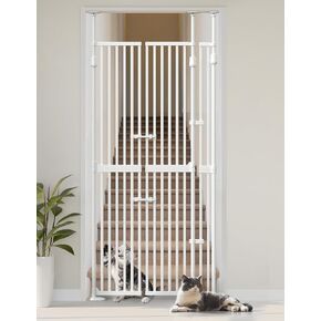 بوابة قطة طويلة طويلة للمدخل: Sprouterie 74.8 "-90.5" Cat Gates للحيوانات الأليفة 30.3 "-38.2"