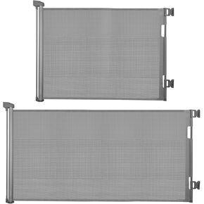 dearlomum 33x55 Inch + 33x71 Inch Retractable Baby Gate,Mesh Baby Gate or Mesh Dog Gate,Child Safety Gate for Doorways, Stairs, Hallways, Indoor/Outdoor