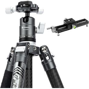 Fotopro Macro Focusing Rail Rack Slider Bundle with Carbon Fiber Tripod