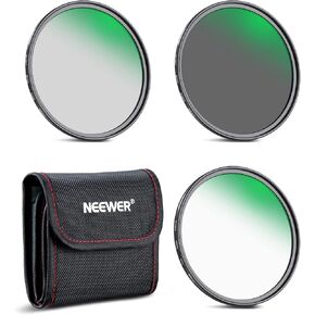 NEEWER 52mm Lens Filter Kit ND8 ND64 CPL Filter Set， Neutral Density+Circular Polarizer Filter Kit with 30 Layers Nano Coating/HD Optical Glass/Water Repellent/Scratch Resistant/Ultra Slim/Filter Bag