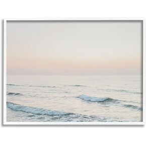 Stupell Industries Rolling Waves Photography White Framed Giclee Art Design by Sisi and Seb