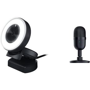 Razer Kiyo Full HD 1080p 30 FPS / 720p 60 FPS Webcam + Seiren Mini USB Microphone: Streaming Bundle